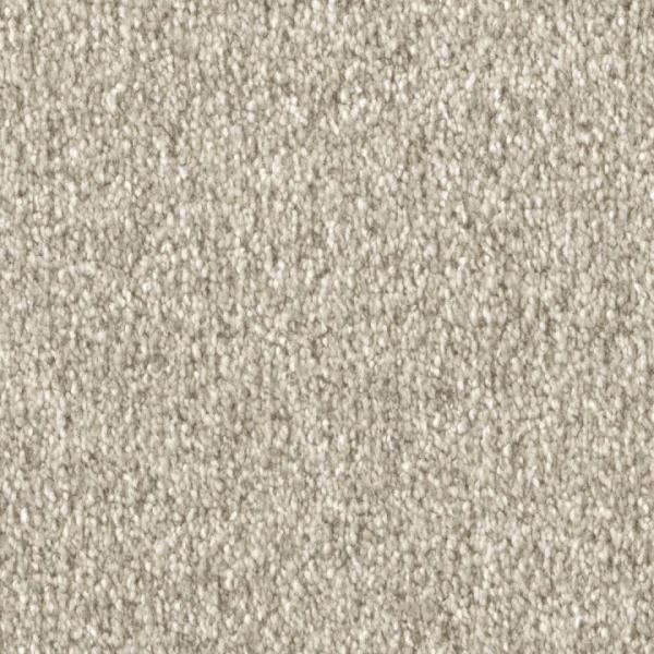 Draufsicht auf Vorwerk Celina 8L50 beige Teppichboden mit Preisschild 79,95 €/m²